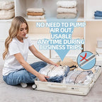 Cube Vacuum Storage Bags, 6 Pack Medium Size (25x19x11 inch), Vacuum Seal Bags for Clothing, Compression Packing for Clothes, Blankets, Baby Clothes, No Pump Needed