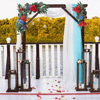 2Pcs Artificial Peony Flower Swag 16in Decorative Swag with Eucalyptus Leaves, Decorative Floral Swag, Artificial Rose Swag, Silk Floral Swag Wedding Arch Flowers for Ceremony Home Wall Door(Pink)