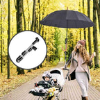 Adjustable Umbrella Holder Stand for Patio Outdoor Wrenches Universal Clip Wheelchair Umbrella Mount Holder for Stroller, Golf Cart, Beach Chair, Bicycle, Bleacher