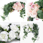 Wedding Arch Swag Artificial Silk Flower Garland Rose Wreath Decorative Floral Arrangement Hanging Wall Festival Event Suitable for