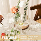 24PCS Mini Bud Vases As Wedding Centerpieces for Tables,Clear Bud Vases for Flowers,Small Flower Vases Suitable for Birthday Party,Anniversary,Wedding Reception,Baby Shower (Clear, 24PCS)