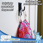 Clear Plastic Retail Scarf Rings - Round Fine Garment Hangers - 2.58" ID - 3.25" OD - 10 Pack