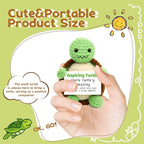 DAFURIET Positive Crochet Turtle Gifts for Women: Handmade Funny Crochet Animal Gifts for Birthdays, Valentine's Day, New Year, Thanksgiving, and Easter – Cheering Up Men, Friends and Coworkers