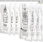 Meetall 6Pack Hanging Vacuum Storage Bag Reusable Space Saver Compressed Bag with Hangers.3pcs in 26.3x35.4inch(67x90cm) and 3pcs in 26.3x43.3inch (67x110cm).Work with Any Vacuum Cleaner.