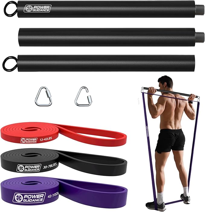POWER GUIDANCE Pull Up Assist Bands - Stretch Resistance Band - Mobility Band - Powerlifting Bands - by Perfect for Body Stretching, Powerlifting, Resistance Training