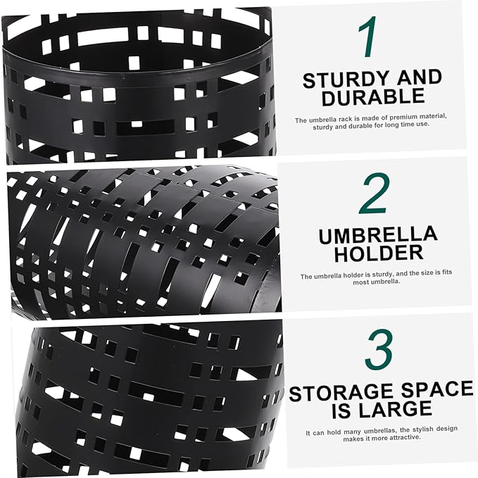 Healifty Stylish Iron Umbrella Holder Capacity Umbrella Storage Stand for Home Office and Entryway and Design for Housewarming