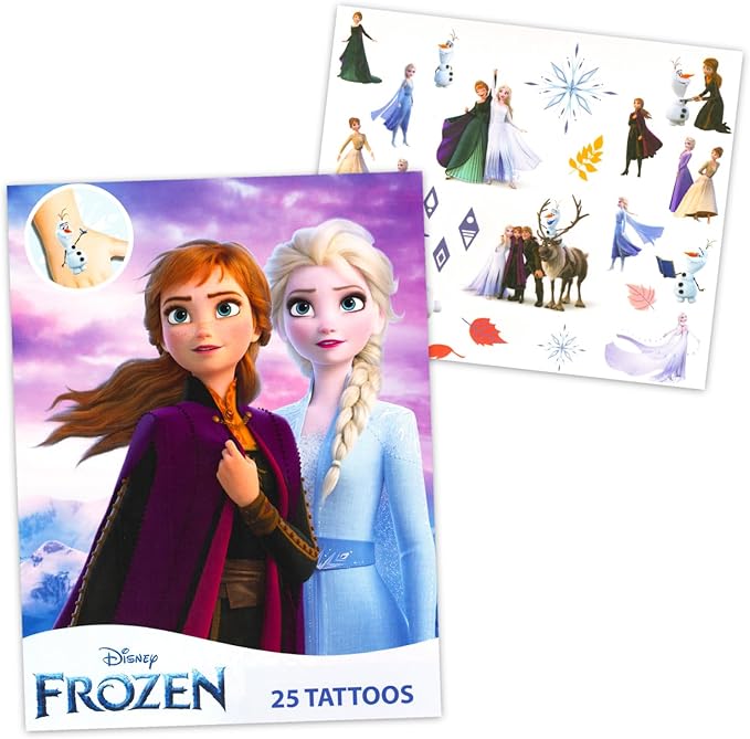 Disney Frozen DIY Snow Globe for The Holidays Set - Bundle with 2 Create Your Own Snow Globes Featuring Ela & Anna Plus Tattoos, More | Disney Frozen Snow Globe Home Decorations