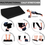 Slant Board for Calf Stretching | Achilles Stretch Board, Ankle Balance Board & Ankle Exerciser Strengthener for Relief of Plantar Fasciitis, Achilles Tendonitis & Calf Tightness | Calf Stretcher with 5 Resistance Bands & Carry Bag