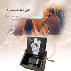 Wooden Music Box for Dad from Daughter,I Will Always be Your Lovely Girl Hand Crank Musical Boxes,My Hero Dad,Gifts for Daddy on Birthday Christmas Father's Day Deployment -Black