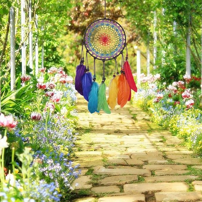 Dream Catchers for Kids, Colorful Rainbow Dream Catcher Decorations for Kids Bedroom Dreamcatcher
