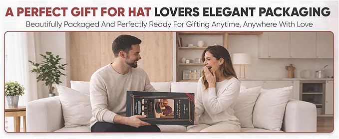 | Premium Foldable & Lightweight Hat Box – Western & Fedora Storage – Water-Resistant Oxford Travel Case – Reinforced Lid – Ideal Gift for Holidays, Birthday & Christmas