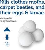 Enoz para Moth Balls with No Clinging Odor, Kills Clothes Moths, Carpet Beetles, Eggs and Larvae (20 oz Bag, 6 Pack)