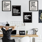 DSHFG Motivational Inspirational Office Wall Art Decor Prints Set of 4, Motivational Wall Decor Trendy Retro Posters for Office Home Decor, 12x16 Unframed
