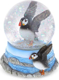 CoTa Global Puffin Snow Globe - Sparkly Water Globe Figurine with Sparkling Glitter, Collectible Novelty Ornament for Home Decor, for Birthdays, Christmas, and Valentine's Day - 65mm