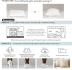 MIULEE Throw Pillows Inserts, Pack of 4 26x26 Inch 100% Virgin Fiber Filling Bed Couch Pillows