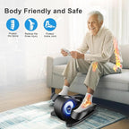 Under Desk Elliptical Machine, Leg Exerciser for Seniors Adults, Adjustable Speeds Elliptical Trainer with Remote, Quiet & Portable Mini Seated Pedal Exerciser for Home Office Use
