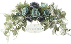 WYSRJ Artificial Flower Swag 30Inch Rose Swag Flowers Wedding Arch Swag Artificial Floral Swag Wreath for Wedding Home Room Garden Lintel Decoration