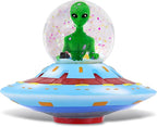 CoTa Global Alien Snow Globe - Magical Rainbow Water Globe Figurine with Sparkling Glitter, Collectible Novelty Ornament for Home Decor, for Birthdays, Christmas, and Valentine - 45mm