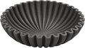 YMXYJM Large Decorative Bowl, Modern Handicraft Bowls for Home Decor, Decorative Fruit Bowl for Kitchen, Ruffle Bowl Decor, Stylish Key bowl for Entry Table, Artificial Stone Black