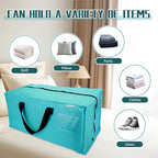 6-Pack Moving Bags,Heavy Duty Large Storage Bags with Zippers & Backpack Straps,Space Saver Bags are Packing Supplies for Moving & Travel,Alternative to Moving Boxes(BLUE)