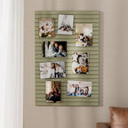 MaxGear Large Cork Boards for Walls 36" x 24", Sage Green Felt Bulletin Board Tiles for Office Decor, 6 Pack Felt Wall Tiles with Slat Paneling, Push Pin Board Home Wall Organizer