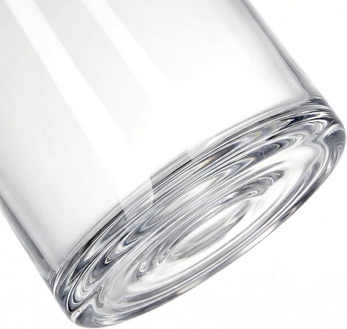 Elsjoy 4 Pack 7 Inch Clear Glass Vases for Centerpieces, Modern Tapered Flower Vase Set for Home Decor, Wedding, Housewarming Gift