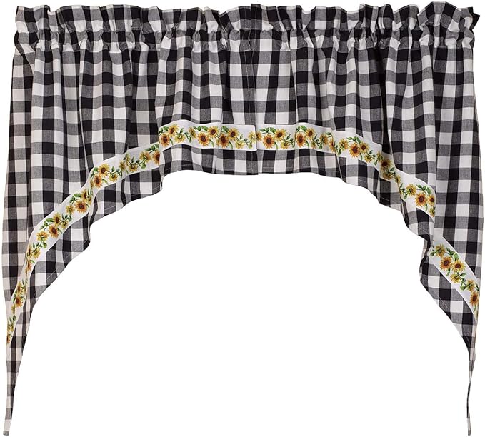 Country House Collection 32092 Sunflower Check Swag