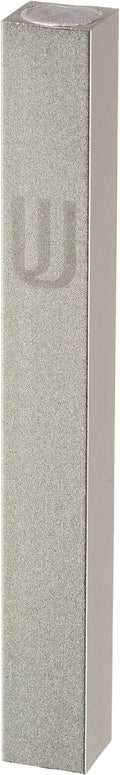 Aluminum Mezuzah Case - Silver Matte Tone Modern Design 4" 10cm Hebrew Parchment Scroll Case