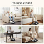 NEWBULIG Under Desk Elliptical Machine, Ellipse Leg Exerciser As Seen On TV with Remote Control, 12 Adjustable Speeds, Forward & Reverse, Mini Ellipse Leg Trainer for Home & Office