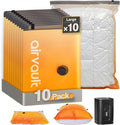 AirVault Vacuum Storage Bags for Travel & Home - Space Saver Compression Packing Bags Set for Clothes, Blankets & Seasonal Storage (10 Large)