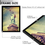100% Solid Wood 10x12 Picture Frame, Black Frame for 10 x 12 Inch Picture Poster Photo, Light Weight 10 by 12 HQ Matte Black Frame for Wall - 1 Pack/Black/10 x12