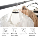 Gold Hangers 50 Pack - Heavyduty Non Slip Slimline Suit Jacket T Shirt Hangers - Space Saving (Black)