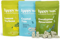 Happy Wax Best Sellers Collection: Natural, Non-Toxic Scented Soy Wax Melts – Total 6oz Variety Pack: Lemon Verbena, Coastal Tide, Eucalyptus Spearmint