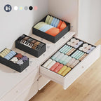 DIMJ Drawer Organizer Clothes Storage- 18 Pack Baby Dresser Organizer for Nursery, Foldable Closet Drawer Organizer Bins for Bedroom Organization, Fabric Storage Dividers for Socks, Underwears, Bras