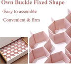 Honeycomb drawer organizer and divider, underwear, socks, tie sorter, office supplies and sundry sorting 32 pieces (Pink)