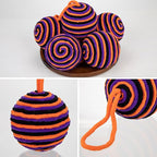 Briful 3.94'' Halloween Ornament Balls, 6PCS Large Decorative Yarn Balls Decorative Hanging Ornaments with Strings for Halloween Tree Thanksgiving Home Table Vase Bowl Decor