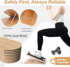 Slant Board for Calf Stretching - Wooden Pilates Incline Balance Wedge | Non-Slip Ankle Exercise Block, Adjustable Angle for Home or Gym Leg, Heel, and Ankle Stretching, for Daily Fitness, Reh