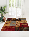 Unique Loom Barista Collection Area Rug - Kouillou (7' 1" Square, Multi/Brown)