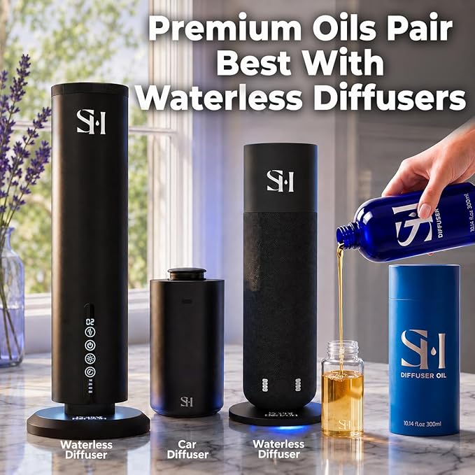Sandalwood SW08 Hotel Scent Diffuser Oil | 10.14 Fl oz (300 ml) - Waterless Diffuser Oil Refill & Highly Concentrated Fragrance Oil, Diffuser Oil Scents Luxury, Hotel Oil Diffuser