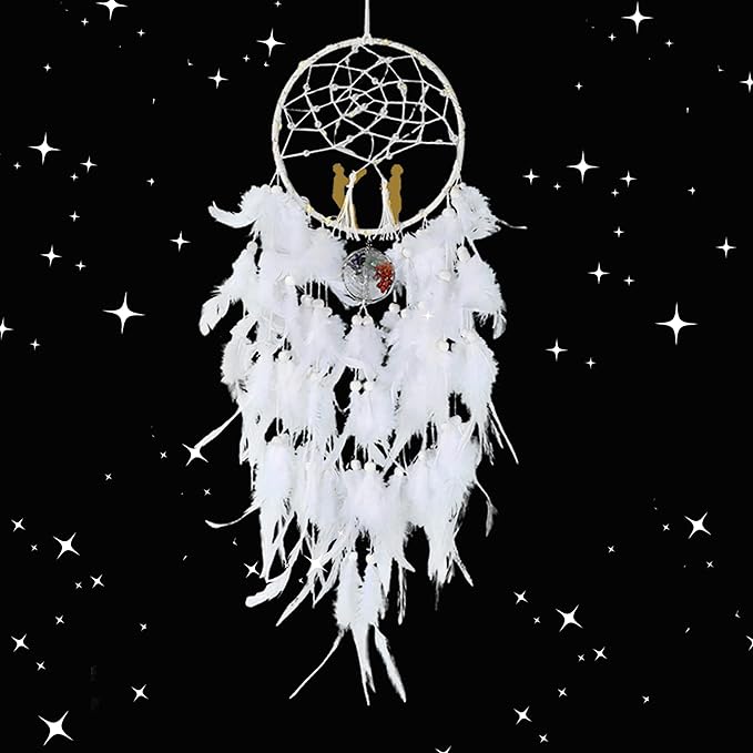 Dream Catchers Lovers Dream Catcher for Boys Large Dream Catcher for Girls Wall Hanging Tree of Life Wall Decor with LED Light Handmade Feather Dreamcatcher Native American Blessing Gifts