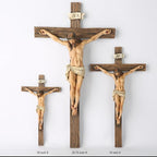 BC Catholic Crucifix Wall Cross, 20.75"H Large Jesus Christ Inspirtional Home Décor, Devout Gift, Renaissance Sculpture Handmade by Buildclassic