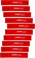 Power Systems Versa Loop Resistance Bands, 10-Pack – Color-Coded Exercise Bands for Workout, Strength Training, Physical Therapy