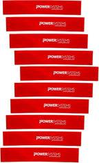 Power Systems Versa Loop Resistance Bands, 10-Pack – Color-Coded Exercise Bands for Workout, Strength Training, Physical Therapy