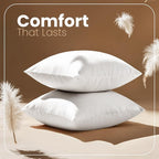 Utopia Bedding 16x16 Pillow Inserts, Set of 2, White – Indoor Decorative Throw Pillows for Bed, Sofa & Couch – Soft, Supportive & Fluffy Cushion Inserts