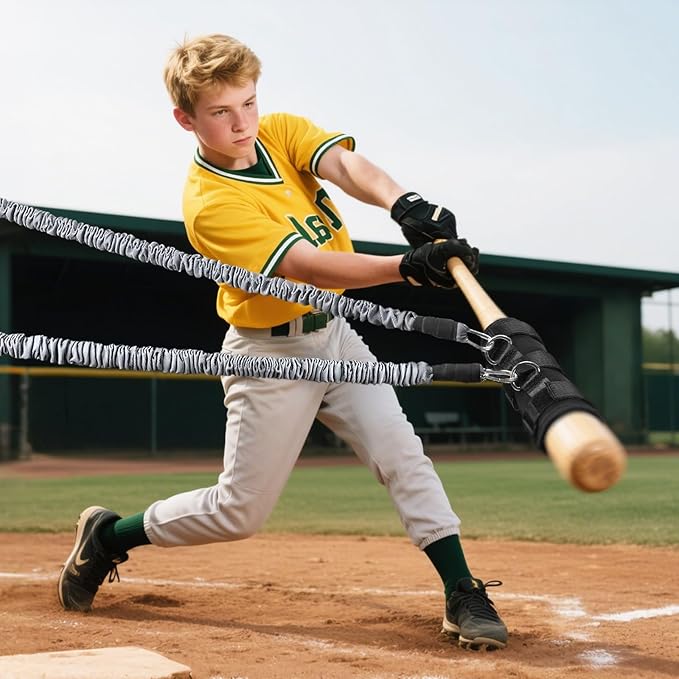 TOBWOLF 4PCS Baseball Exercise Bands with Interchangeable Grips, Baseball Resistance Trainer for Pitching & Throwing, Training Aid for Baseball Softball Pitchers to Build Arm Strength, Warm-Up