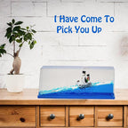 Unsinkable One Going Pirate Ship Piece Merry Toy in a Bottle Box - Floating Boat Liquid Motion Ocean Desk Decor, Unique Birthday Gifts for Men Women Anime Lovers Desk Ornament (Blue-f)