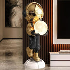 Astronaut Statue, Spaceman Sculpture, Home Decor Sculpture, Cool Metal mask Decoration, Large Spaceman Figurine Decoration