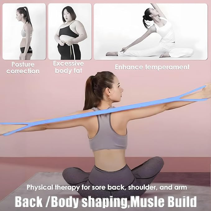 Fitness Resistance Band,Stretch Bands for Working Out Women or Men(Blue)