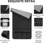 Non-slip Couch Organizer Armchair Caddy, Oxford TV Remote Control Holder Bedside Caddy with 5 Pockets for Key Glasses Phone Magazine Holders.