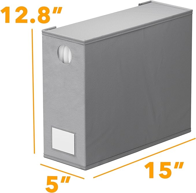 SpaceAid 6 Pack Bed Sheet Organizers and Storage, Foldable Sheet Organizer for Linen Closet, Sheets Set Folder Keeper with Window XL (Queen & King Size) Bedding Container (Gray, 6 Pack)